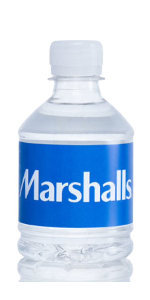 8oz custom labeled water bottle