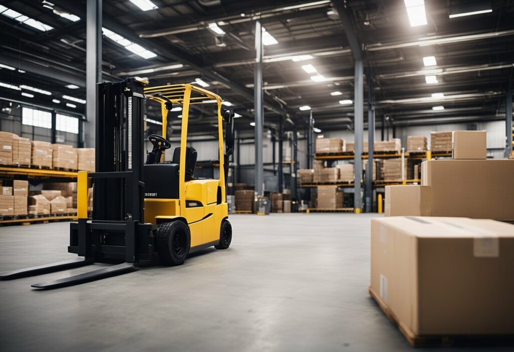 Forklift for moving shipments